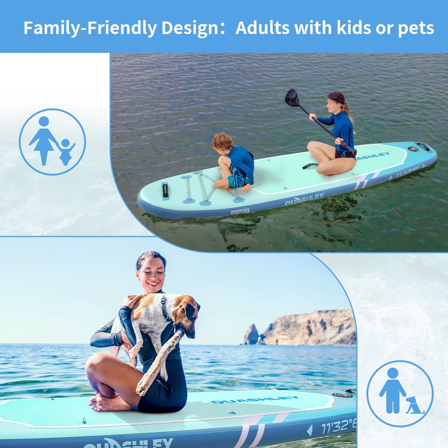 EGGORY 11ft Inflatable Paddle Board Ultra-Light Stand Up Paddle boards for all people with Premium SUP Accessories