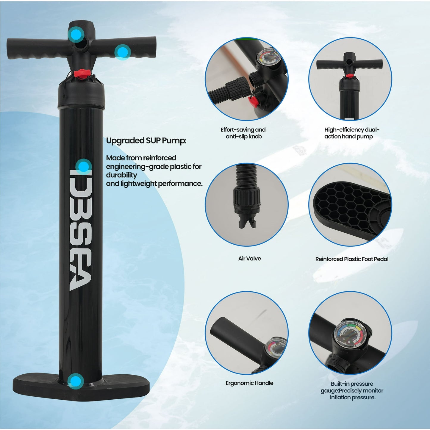 Genreen 11ft Inflatable Paddle Board & Fishing Stand up Paddle Board with Full SUP Accessories