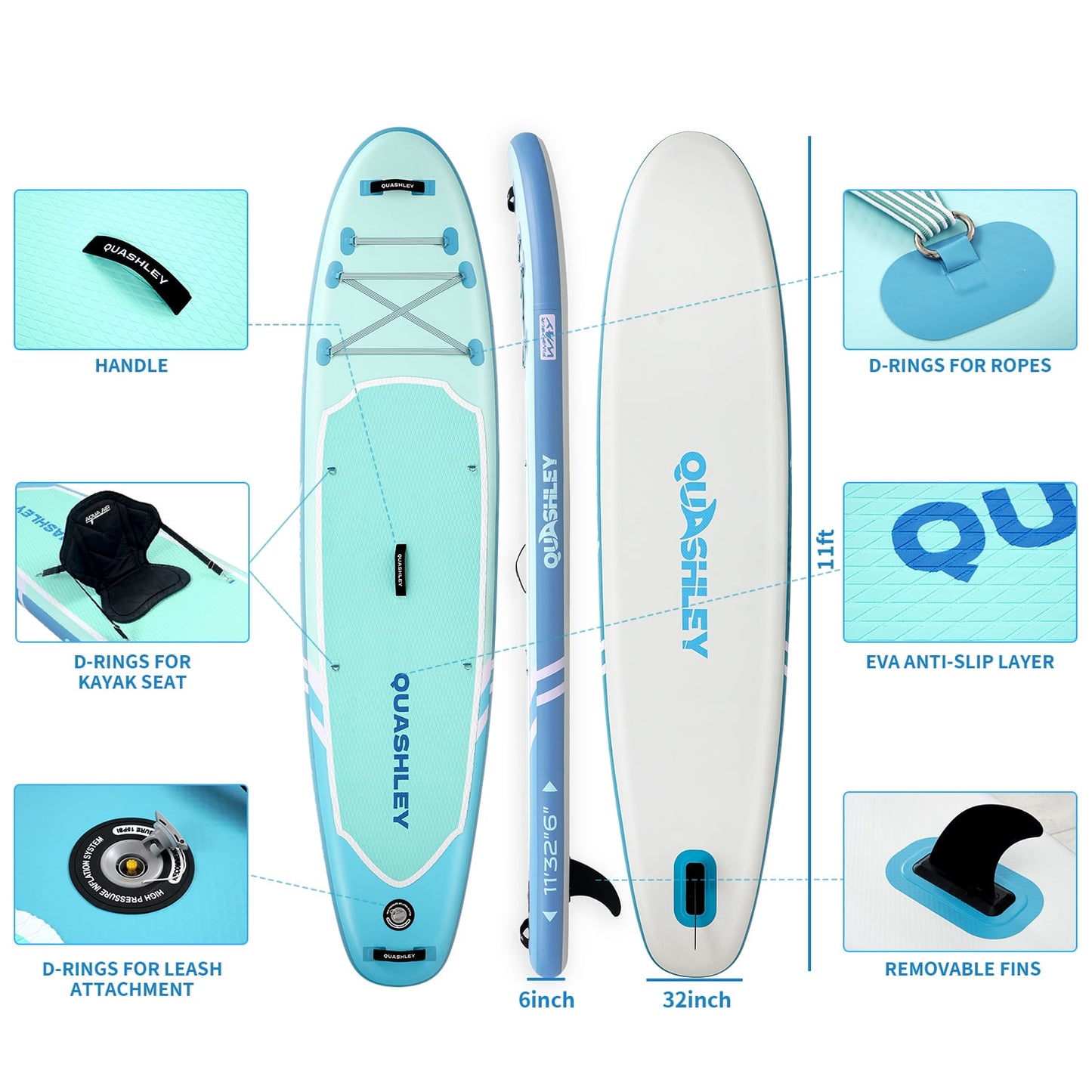 EGGORY 11ft Inflatable Paddle Board Ultra-Light Stand Up Paddle boards for all people with Premium SUP Accessories